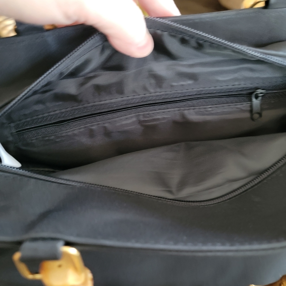 Black Tote Bag with Bamboo Handles #3064 - Picture 14 of 16